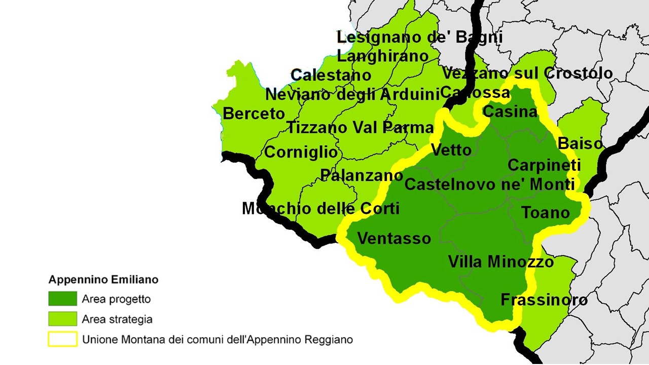 Mappa Appennino emiliano