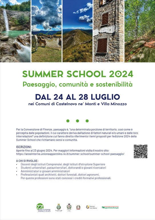 Locandina summer school paesaggio