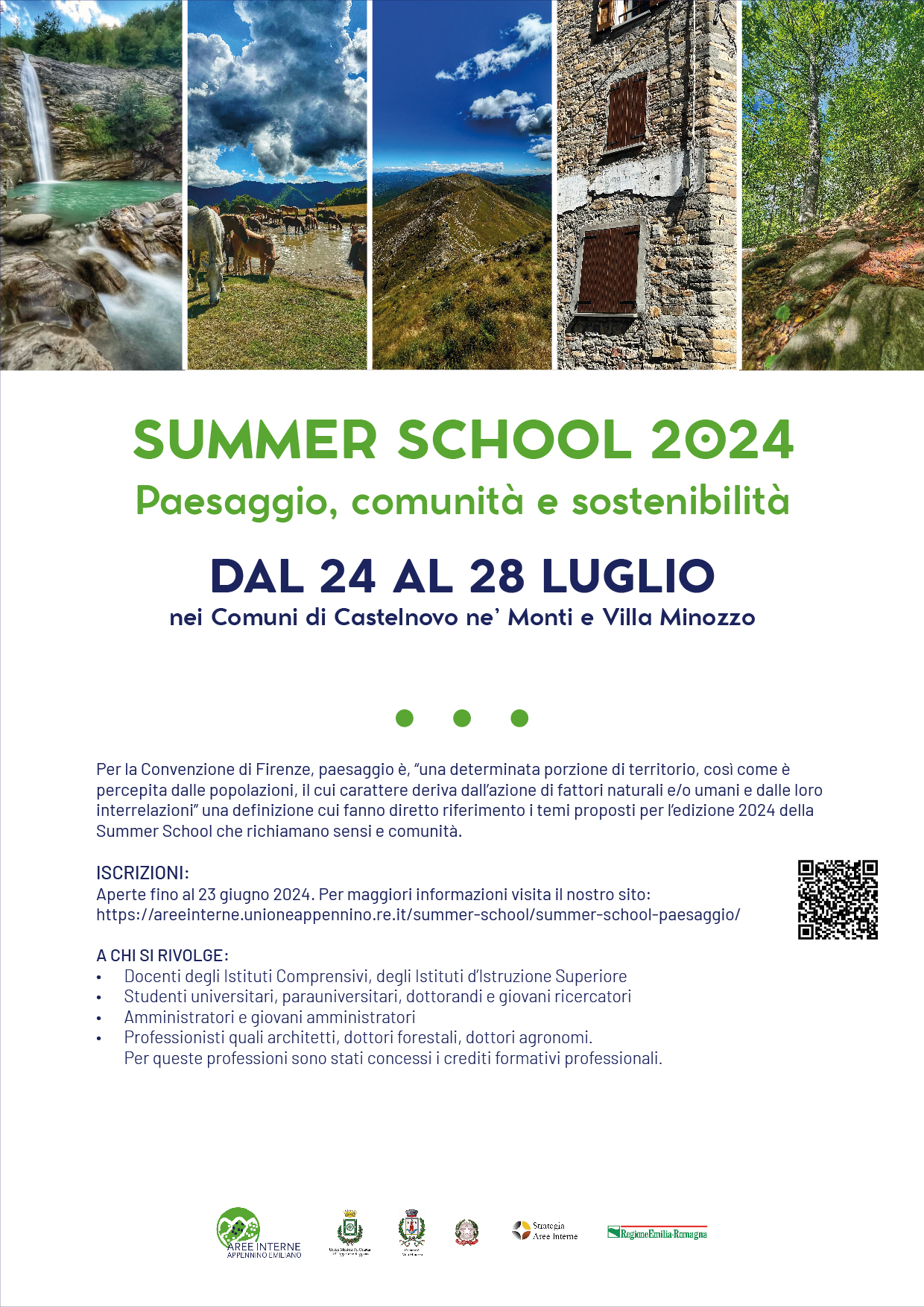 Locandina summer school paesaggio